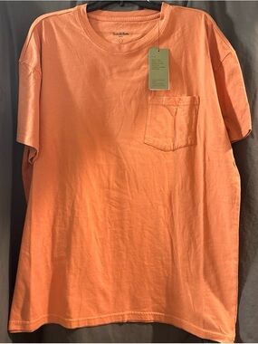 Goodfellow & Co Coral-Orange Short Sleeve Pocket Tee